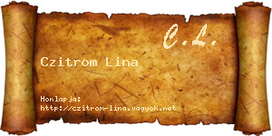 Czitrom Lina névjegykártya